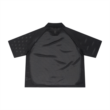 Unisex Striped Mesh Boxy Soccer Jersey